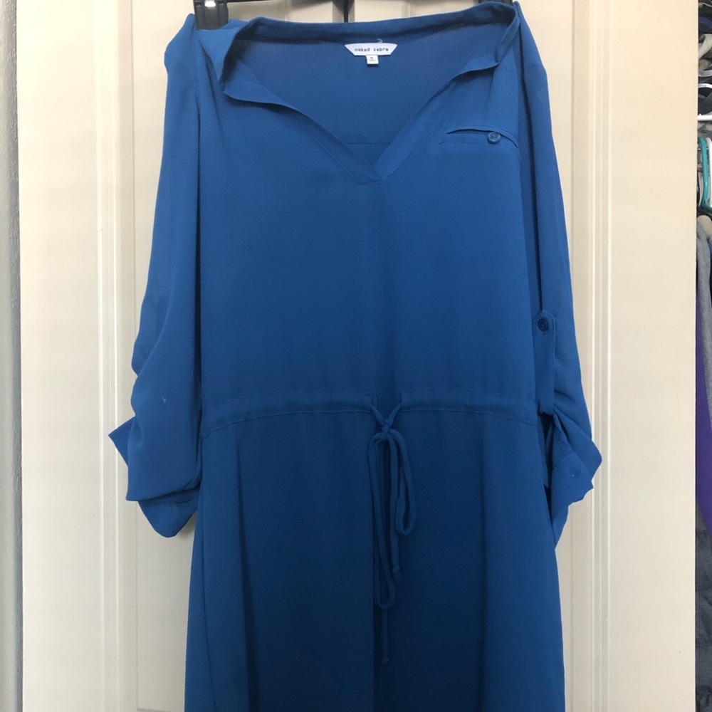 Cobalt blue mini dress